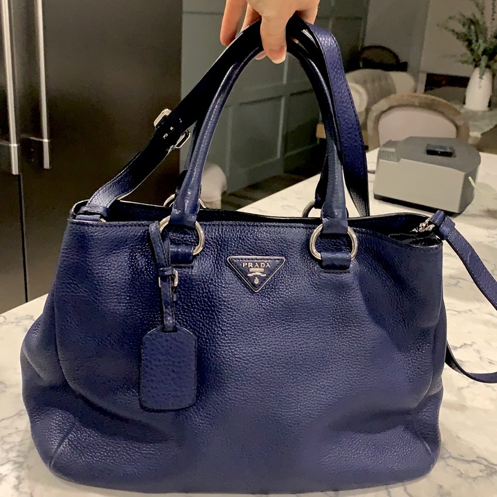PRADA Authentic Navy Handbag